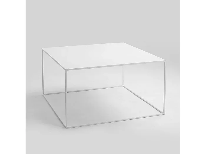 Mesa de centro 0.8×0.8×0.45 m blanca tensio metal 80