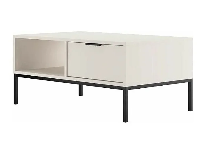 Mesa de centro 100 cm Seattle Blanco Patas negras