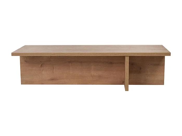 Mesa de centro con tablero rectangular y base asimétrica L120 cm – HARBOR
