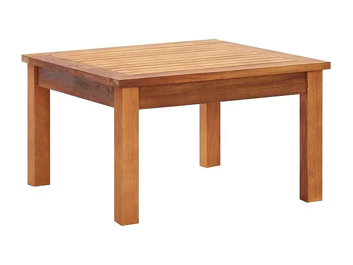 Mesa de centro de jardín madera maciza de acacia 60x60x36 cm