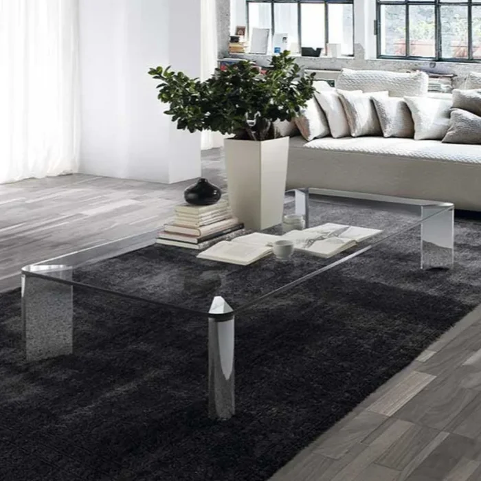 Mesa de centro modelo con Pata Cromada