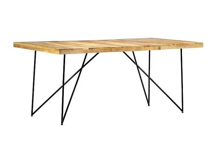 Mesa de comedor de madera maciza de mango 180x90x76 cm