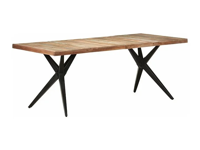 Mesa de comedor de madera maciza reciclada 200x90x76 cm