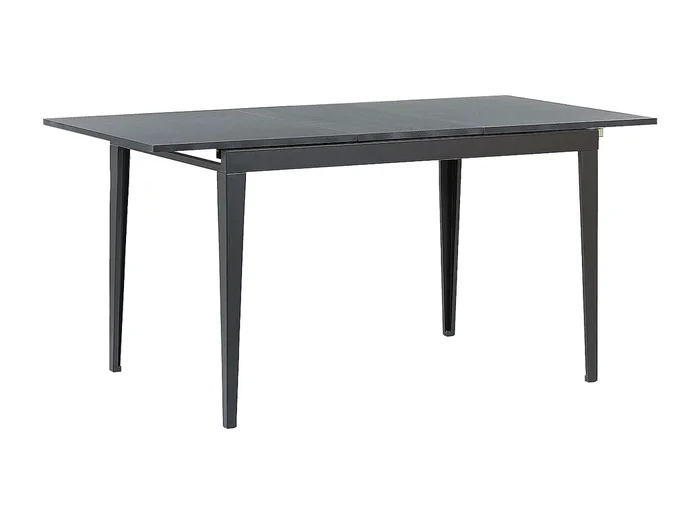 Mesa de comedor extensible NORLEY Negro 120/160 cm 80 cm