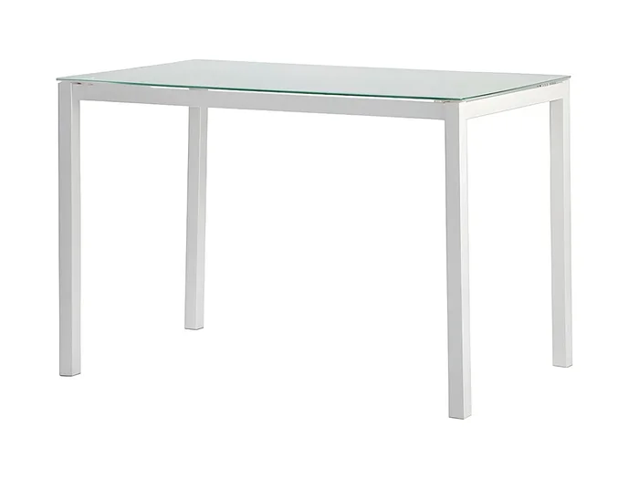 Mesa de comedor fija – Cristal Blanco, 110x70x75 cm – LLUVIA