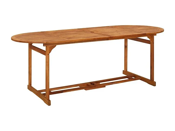 Mesa de comedor jardín 220x90x75 cm madera maciza de acacia