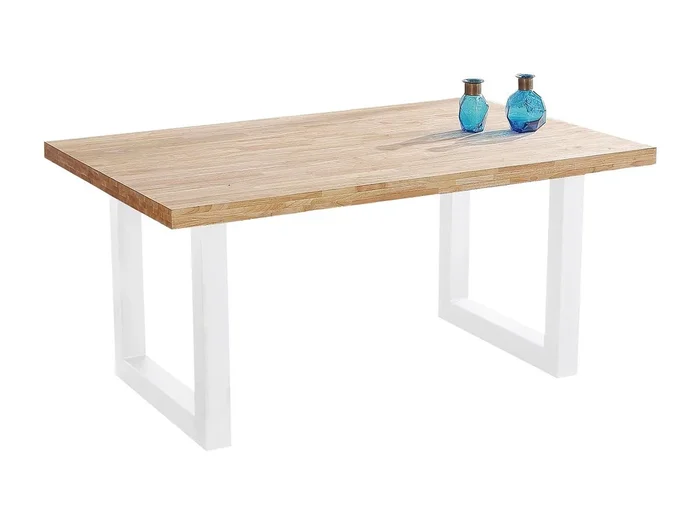 Mesa de comedor Loft fija roble Nordish/blanco 100x160x75 cm Adec