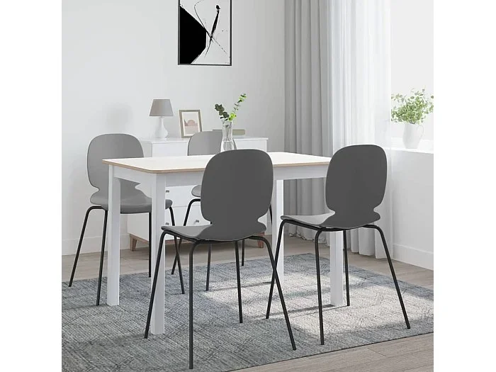 Mesa de comedor madera de caucho blanco y marrón 114x71x75 cm ES446996