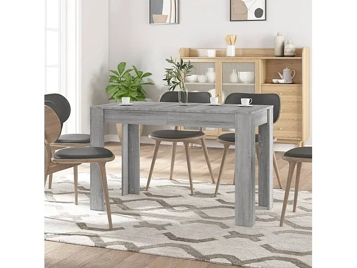 Mesa de comedor madera de ingeniería Sonoma gris 120x60x76 cm ES504850