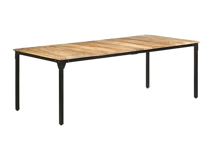 Mesa de comedor madera de mango rugosa 220x100x76 cm