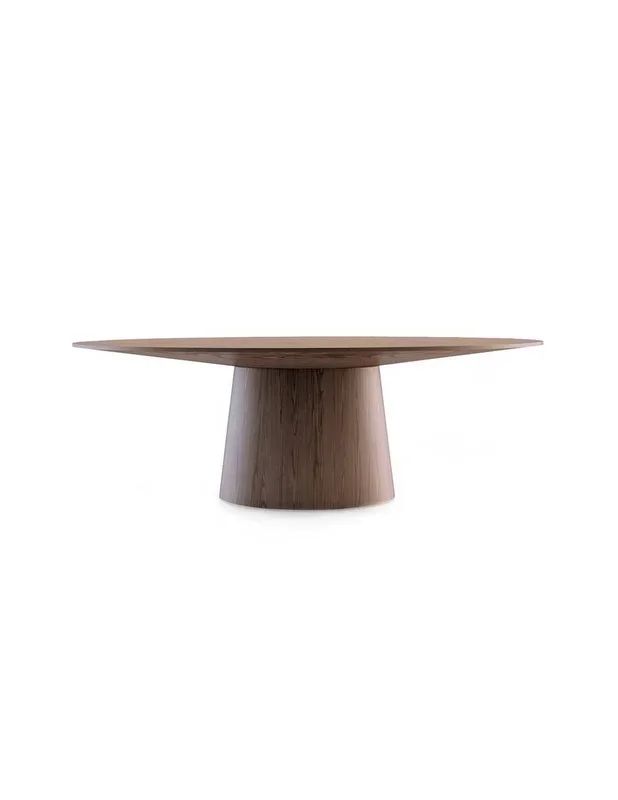 MESA DE COMEDOR OVALADA KING 220×110, madera NOGAL