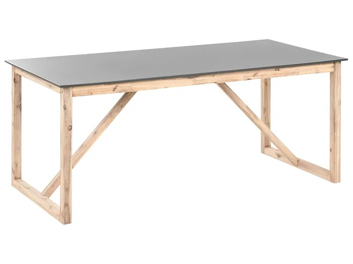Mesa de jardín NOTTERI 180 cm 90 cm Cemento Gris