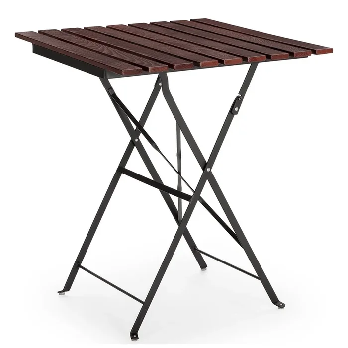 Mesa de Jardín Plegable Agata de Madera y Metal