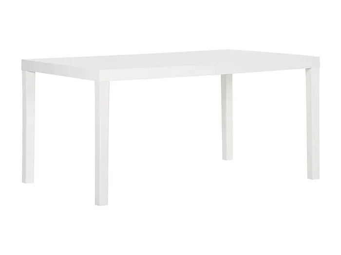 Mesa de jardín PP blanco 150x90x72 cm