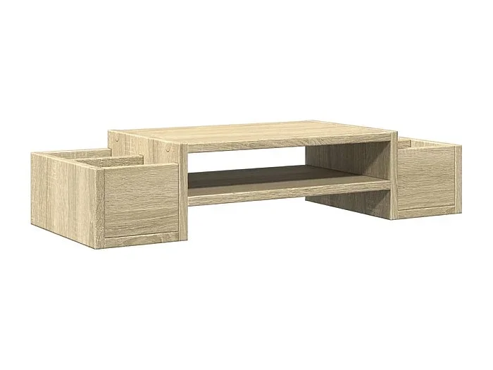 Mesa de monitor mueble de oficina y almacenamiento madera de ingeniería Sonoma color marrón 02_0044960