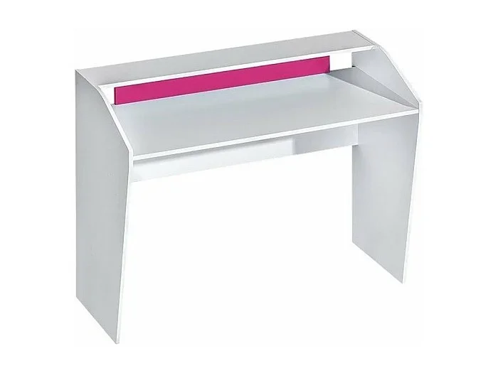 Mesa de oficina Sorviru 100, 76x120x50cm, Rosa Blanco