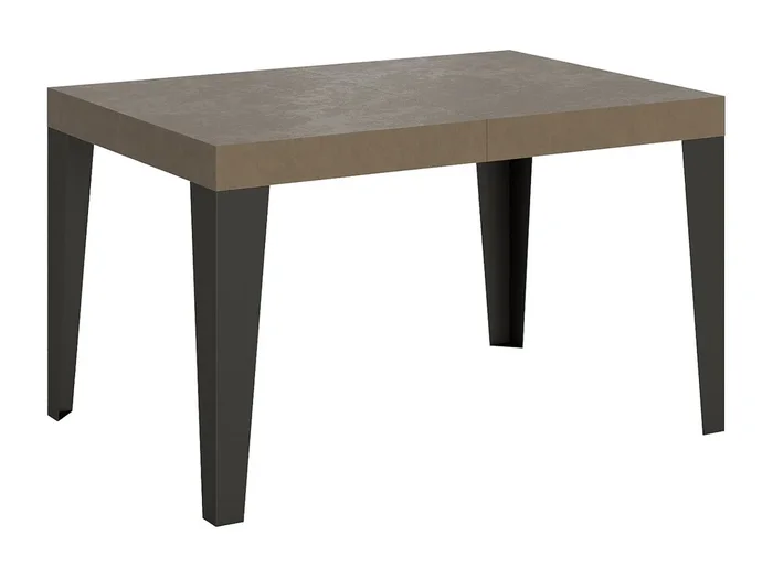 Mesa extensible 80×120/204 cm Flame Gris Paloma estructura Antracita