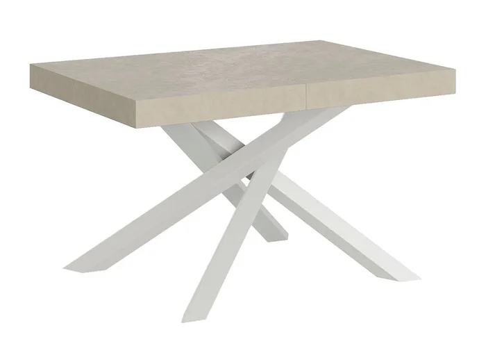 Mesa extensible 90×120/380 cm Volantis estructura blanca cachemira