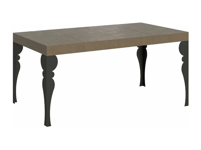 Mesa extensible 90×140/400 cm Paxon Premium gris paloma patas antracita