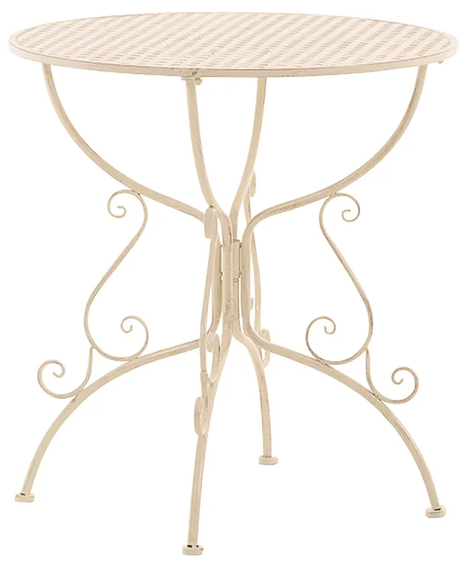 Mesa jardin Amanda Ø 70 cm Crema antiguo