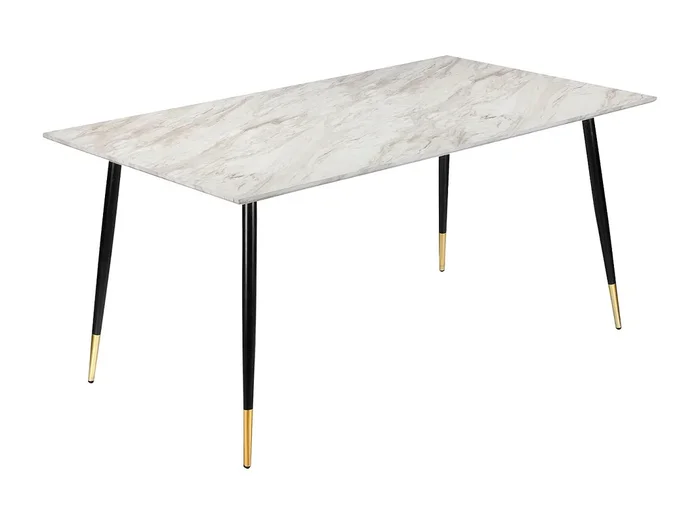Mesa Monza 160 Mármol Negro Oro