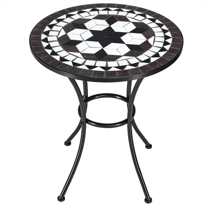 Mesa mosaico metal 60x70cm jardín bistró terraza balcón