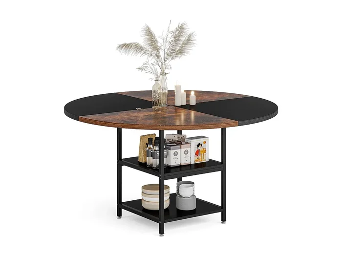 Mesa redonda de comedor para 4 personas, 120 x 75 cm (diámetro x altura)