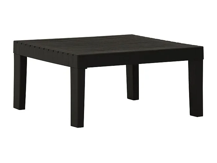 Mesita de jardín de plástico gris