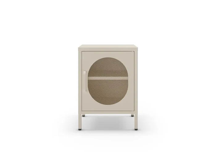 Mesita DIORA 60x40x35cm 1 puerta crema