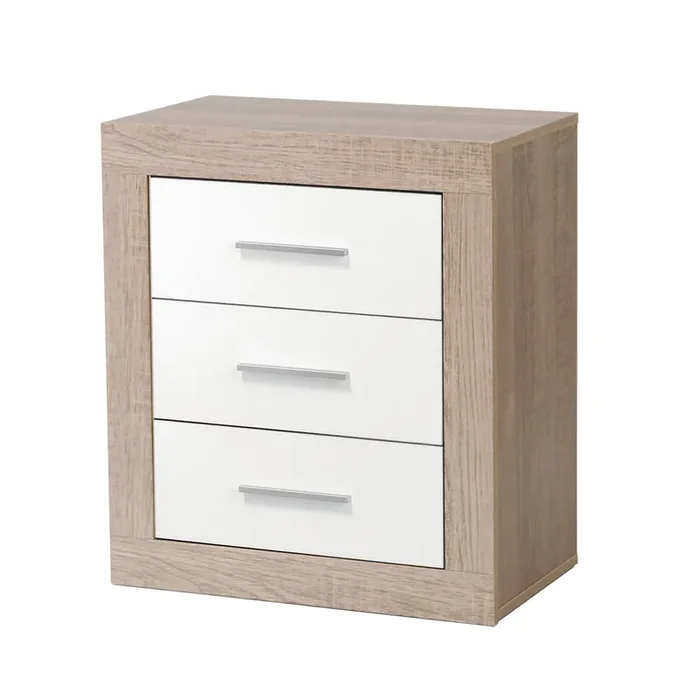 Mesita Loira 3 Cajones – Venprodin – 62x54x35 Cambrian-blanco