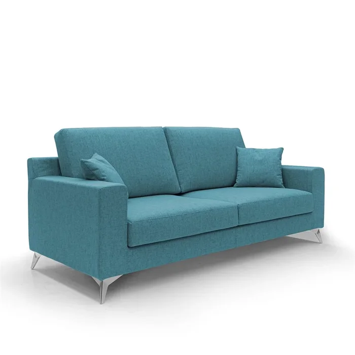 Michael Canapé de tela impermeable y antimanchas 206 cm Azul Claro