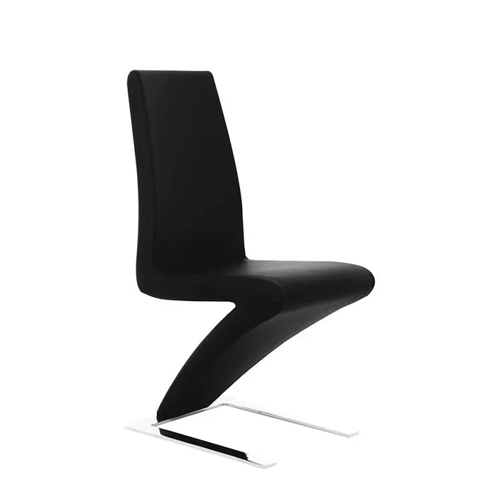 MOMMA HOME Set de 2 Sillas Negro – Modelo Silva – Material Ecopiel/Metal Cromado – Medidas 46 x 69 x 99 cm