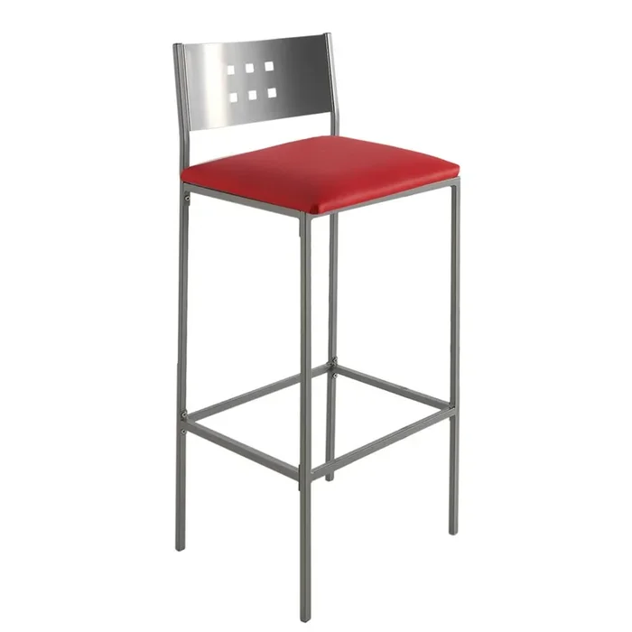 MOMMA HOME Set de 2 taburetes Altos – Modelo PEGO – Material Metal/Ecopiel – Medidas 41 x 48 x 104 cm