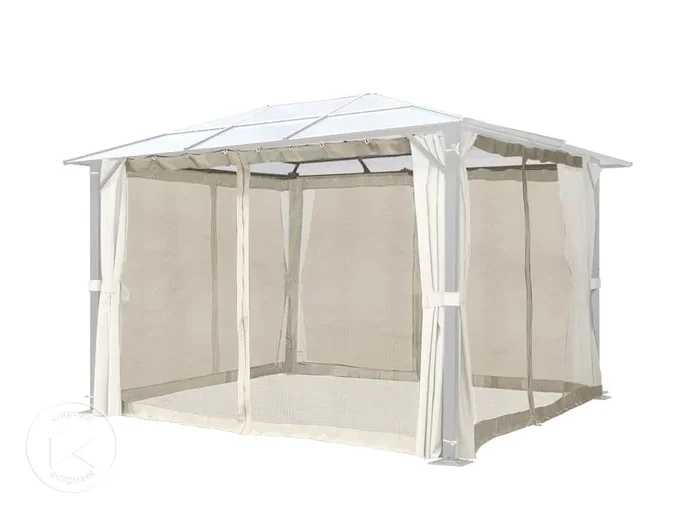 Mosquiteras (set de 4) para Cenador Moonlight Deluxe, 3×3,65m, crema