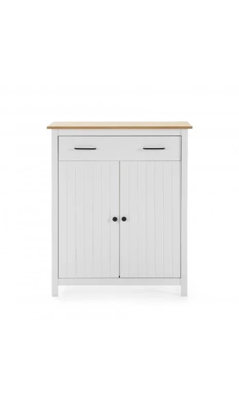 Mueble auxiliar 2 puertas 1 cajón Mariana acabado blanco 110 cm(alto) 90 cm(ancho) 40 cm(largo)