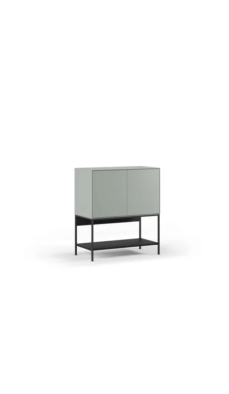 Mueble auxiliar 2 puertas abatibles md-Nina acabado verde/negro. 90cm(alto) 80cm(ancho) 40cm(prof.)