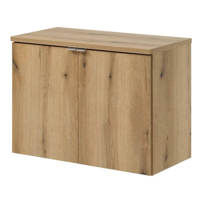 Mueble bajo lavabo Newport con 2 puertas 80x60x40 cm – Efecto Roble [en.casa]
