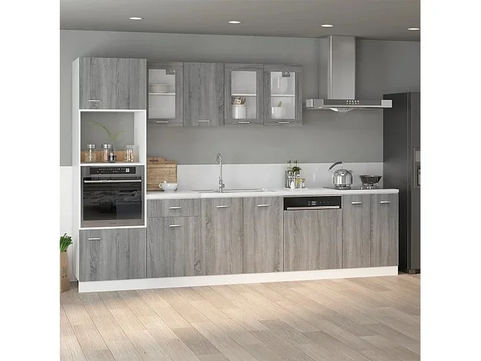 Mueble bajo lavabo Sonoma gris 80x46x81,5 cm