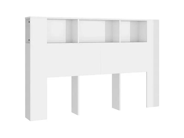 Mueble cabecero blanco brillante 160×18,5×104,5 cm ES69781