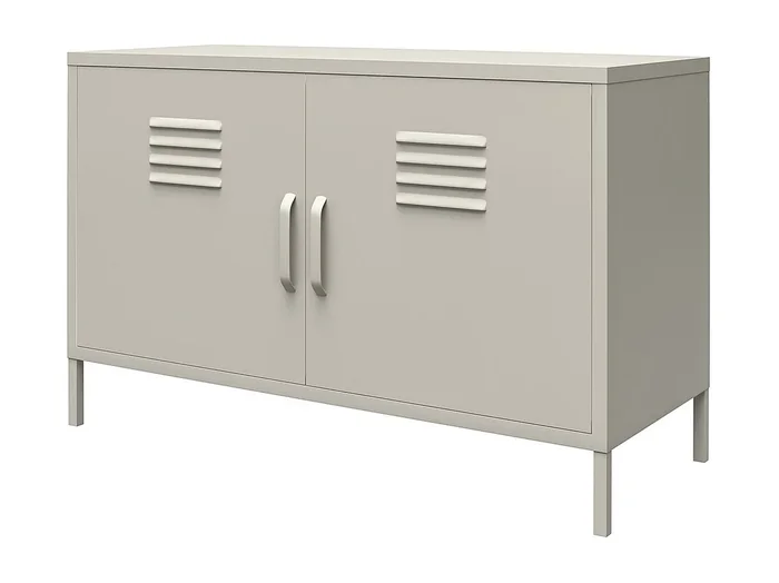 Mueble con 2 puertas en metal taupe