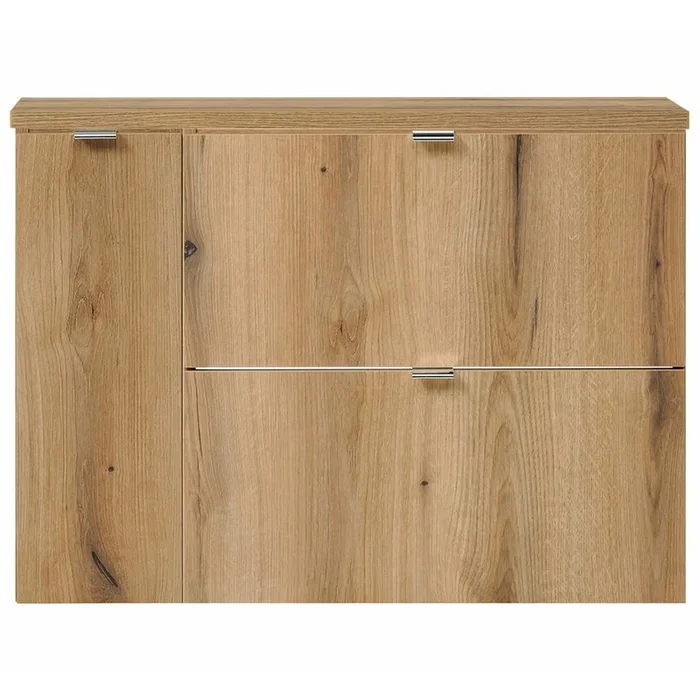 Mueble de baño Newport con 2 cajones y 1 puerta 80x60x40 cm – Efecto Roble [en.casa]
