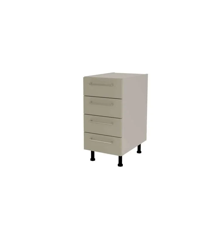Mueble de cocina con cajones en gris cream y vison. 85 cm(alto)40 cm(ancho)60 cm(largo)