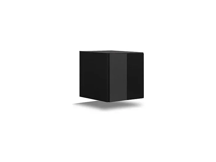 Mueble de salón negro colección CEPTO, 1 puerta. Ideal para un pequeño almacenamiento en el salón.