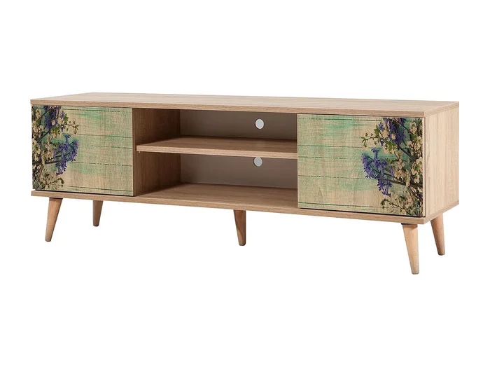Mueble de TV – 140 cm – Roble Sonoma – Tablero de partículas revestido de melamina