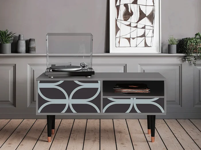 Mueble de TV – 115х59х48 cm – T3 – Braided Blue, Gris