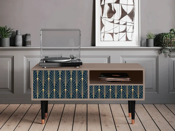 Mueble de TV – 115х59х48 cm – T3 – Flower of the Nile, Latte
