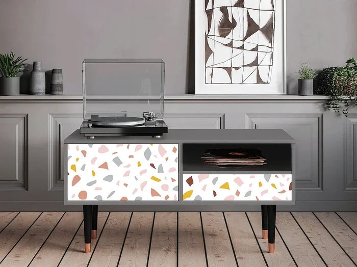 Mueble de TV – 115х59х48 cm – T3 – Marmelade Cheese, Gris