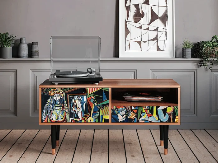 Mueble de TV – 115х59х48 cm – T3 – Women of Algiers, Nogal