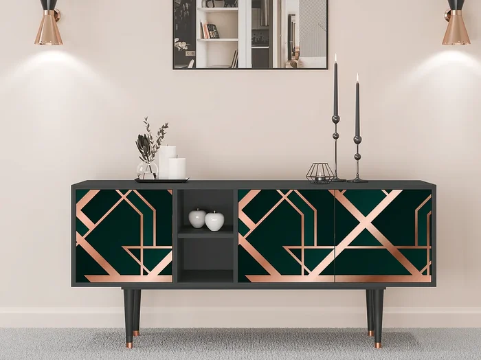 Mueble de TV – 150х69х41 cm – T5 – Emerald Gatsby, Antracita