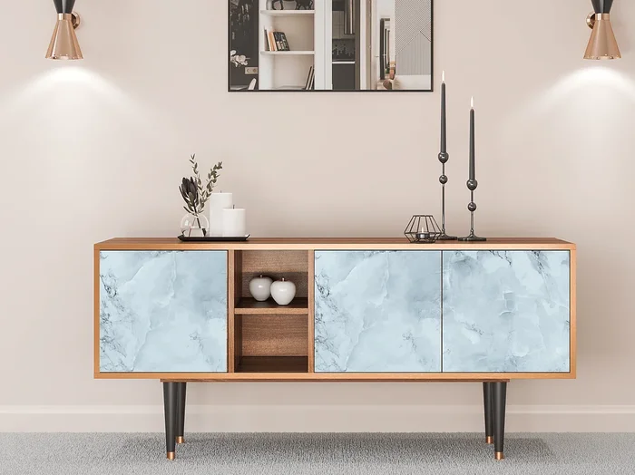 Mueble de TV – 150х69х41 cm – T5 – Glacial Colour, Nogal